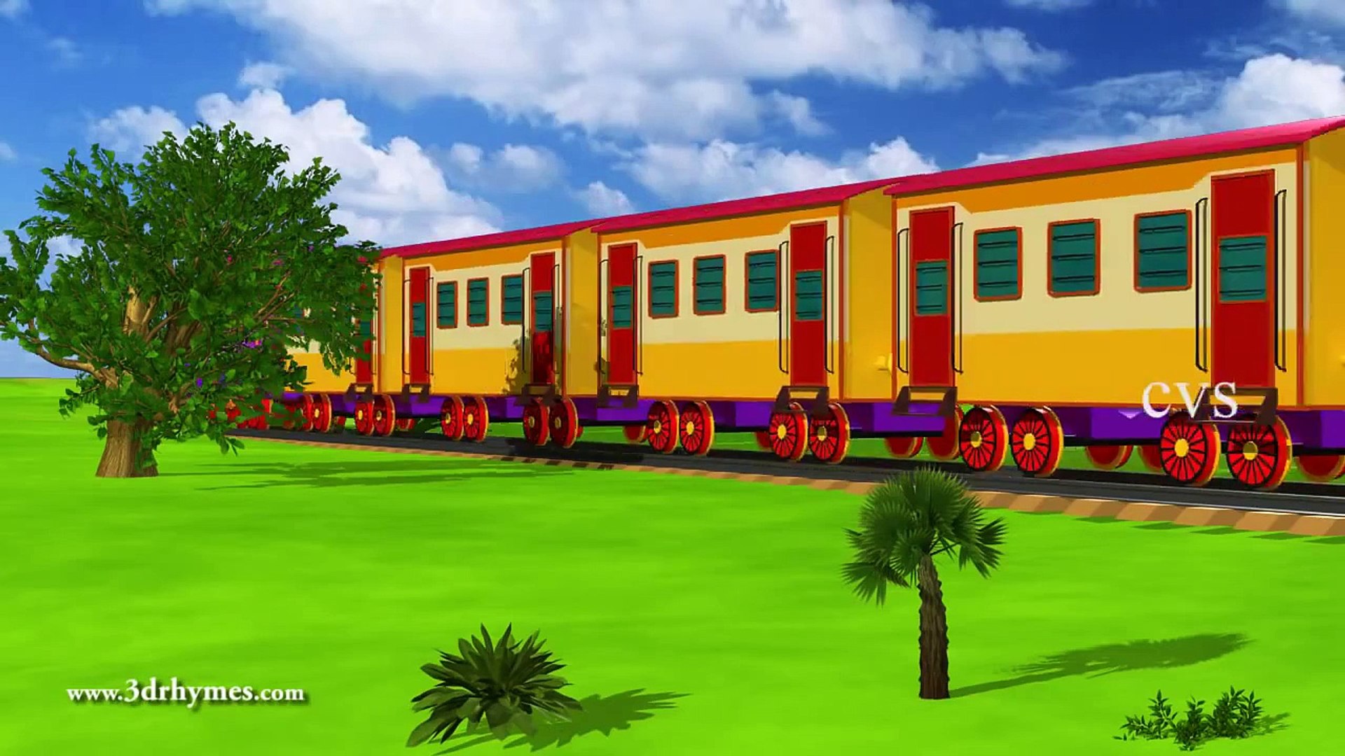 ⁣Engine Engine Number 9 | 3D Nursery Rhymes | English Nursery Rhymes | Nursery Rhymes for Kids