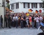 Ulmer Fans feiern den Einzug ins EM-Halbfinale