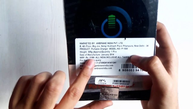 Ambrane 10400 mAh Power Bank Unboxing and In-depth review