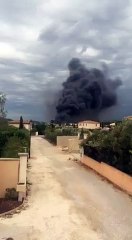Incendie dans un entrepôt à Eguilles