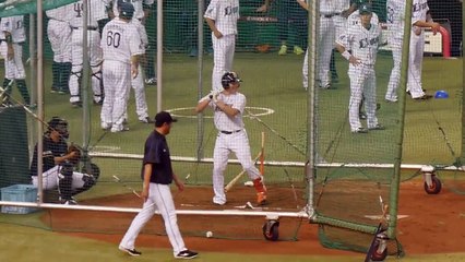 西武ドームのアナウンスのいたずら（杉谷拳士選手の打撃練習）