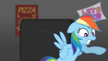My Little pony- Pizza is Magic - (rainbow dash trabajando una noche en freddy's pizza)