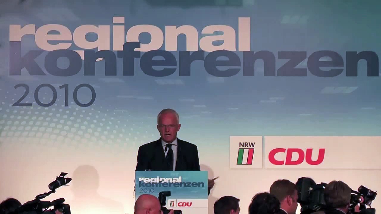 Regionalkonferenz in Münster - Begrüßung von Jürgen Rüttgers