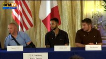 Un des héros américains du Thalys remercie la France