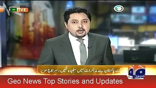 Geo News Headlines 23 August 2015, Sartaj Aziz Talk On Indian Fraud To Delay Pak India Kas