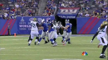 Nassib escapes the pressure and delivers to Harris for 27 yards