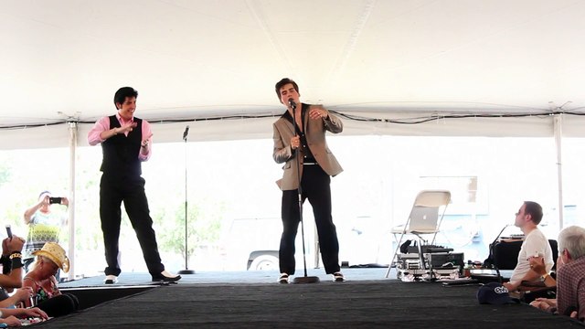Taylor Rodriguez & Austin Irby sing 'Blue Suede Shoes' Elvis Week 2015