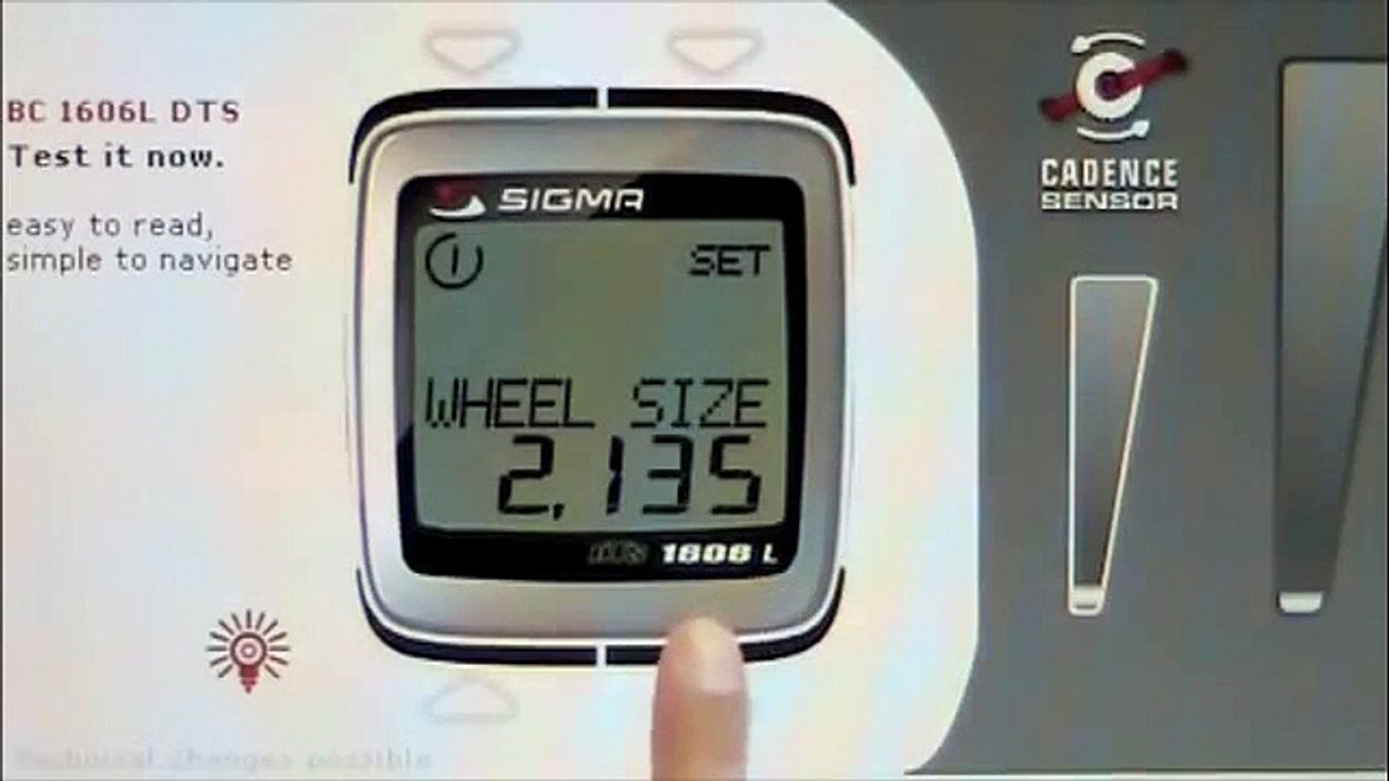 BC 1606L DTS - Setting a Sigma BC1606 bicycle computer - video Dailymotion