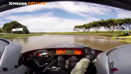 Crash en jet boat impressionnant filmé en caméra embarquée