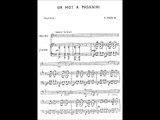 Rossini: Un mot à Paganini, Elégie pour violon et piano