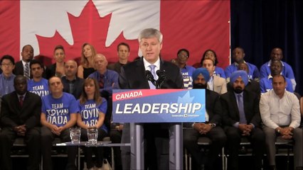 Harper gets heckled