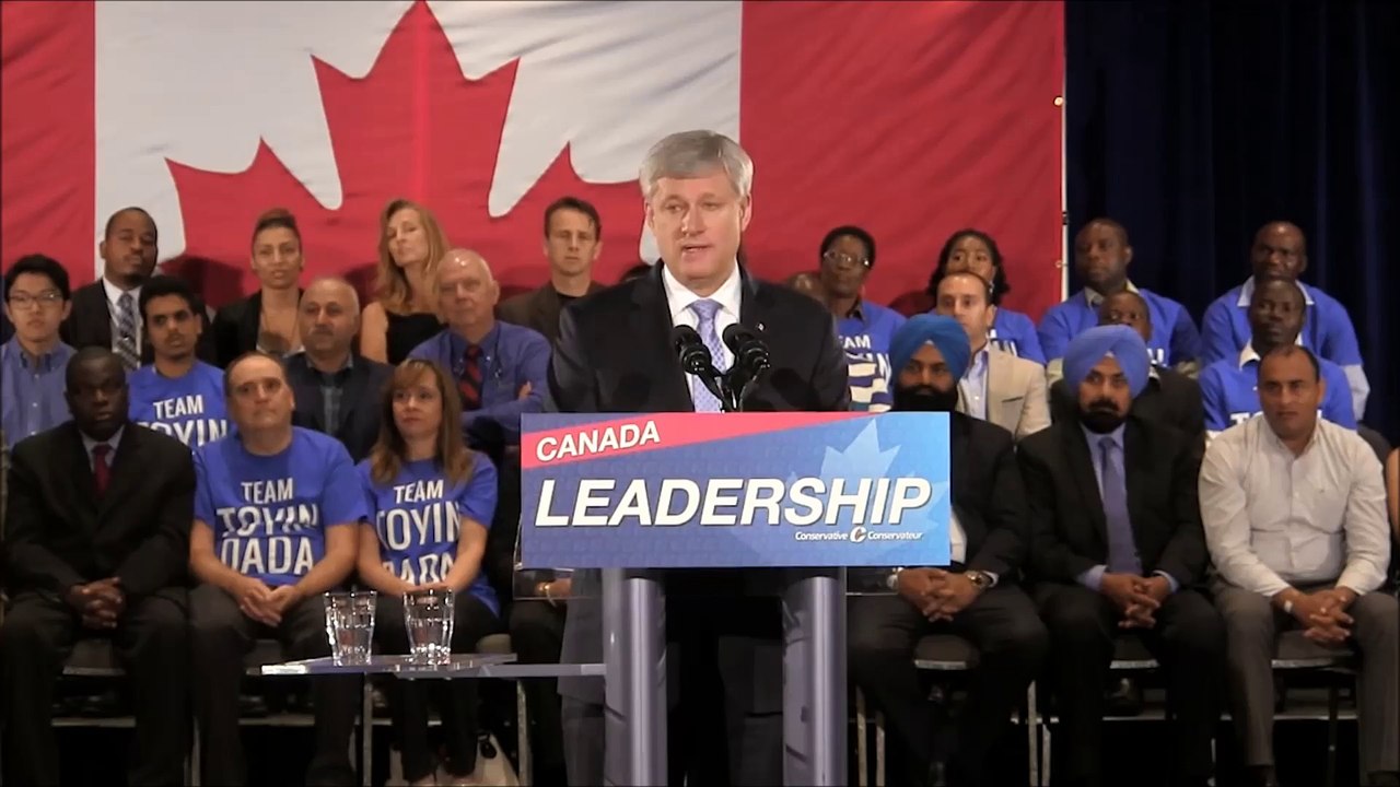 Harper gets heckled