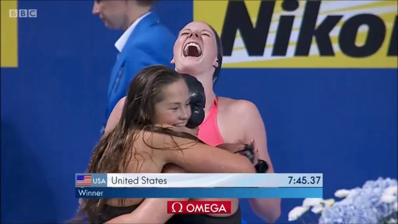 4x200m libre F (finale) - ChM 2015 natation, les Etats-Unis au-dessus du lot