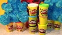 Play Doh Cookies for Cookie Monster Count n' Crunch with Stunt Double and Spiderman