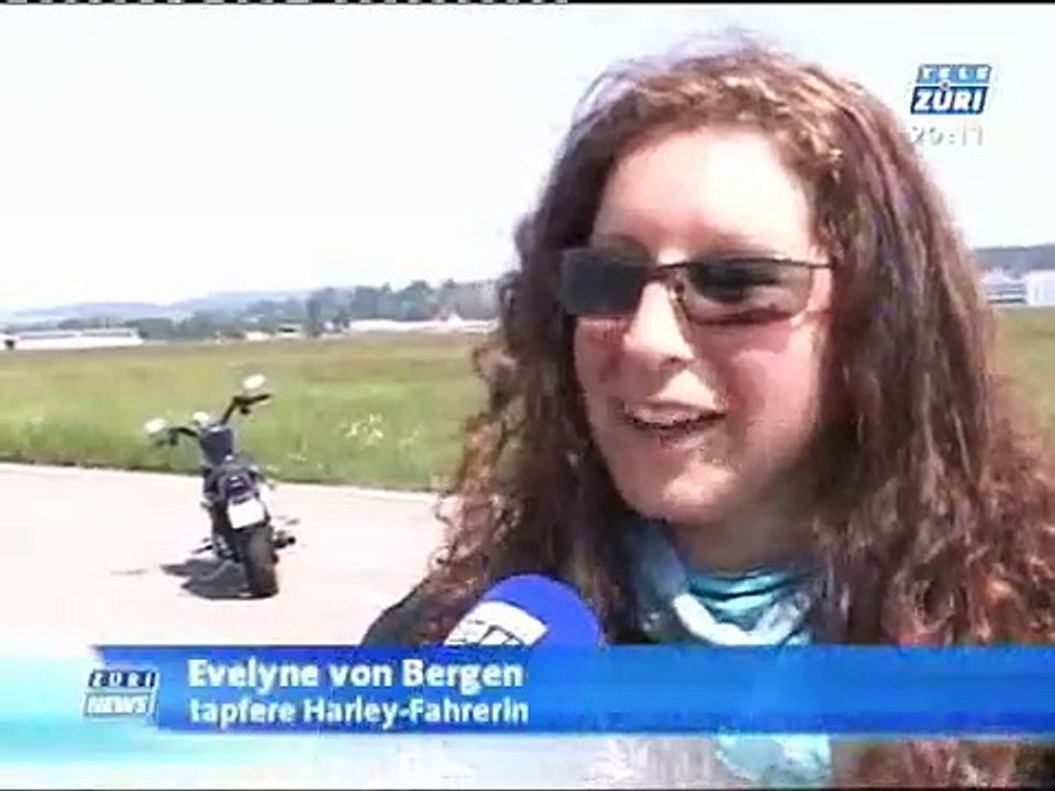 Woman on Harley Davidson Motorcycle