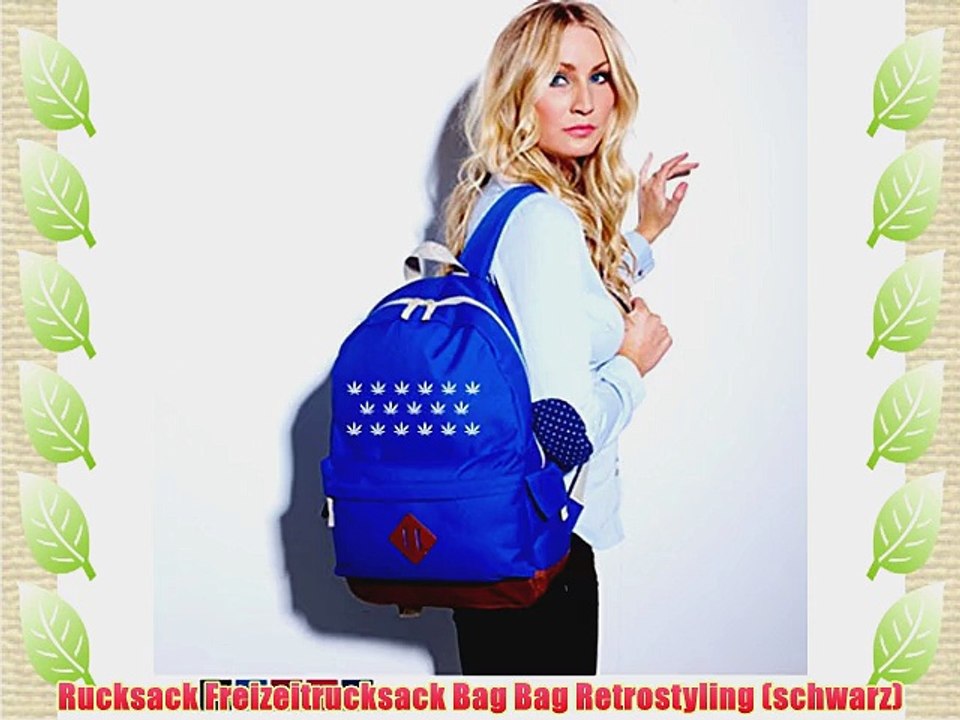 Rucksack Freizeitrucksack Bag Bag Retrostyling (schwarz)