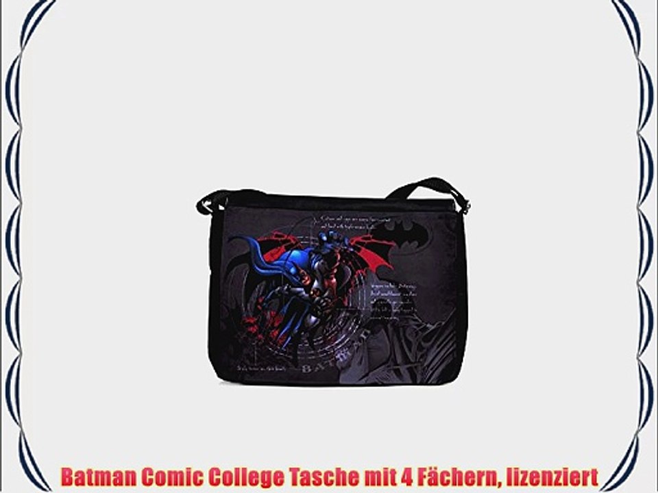 Batman Comic College Tasche mit 4 F?chern lizenziert