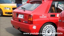 Lancia Delta HF Integrale Evoluzione revving and spitting flames