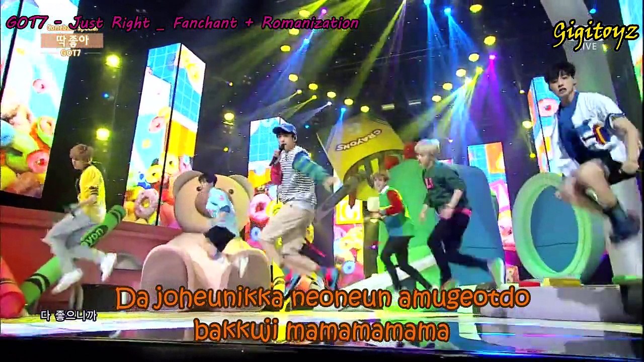 Fanchant + Romanization (color coded lyrics) - GOT7 _ Just right
