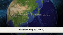 Take-off at SEOUL - Incheon Intl airport (ICN/RKSI) - South Korea (Cockpit View)