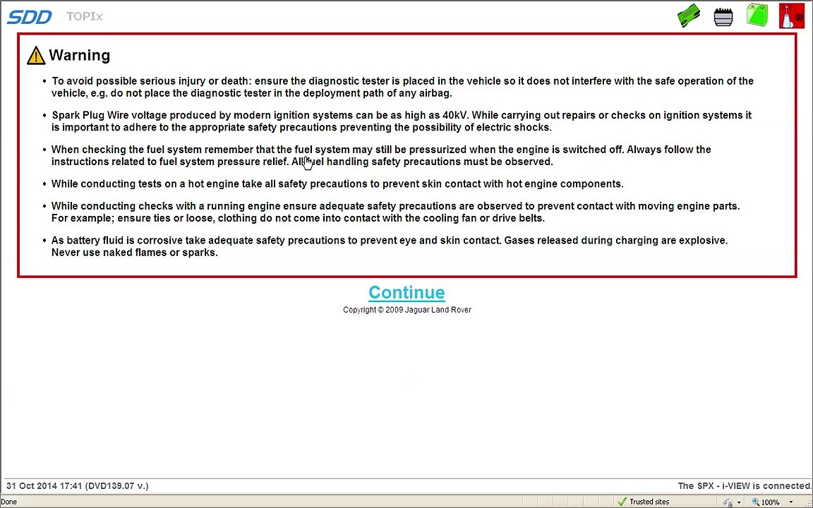 How to use JLR SDD diagnostic scanner to read DTCs