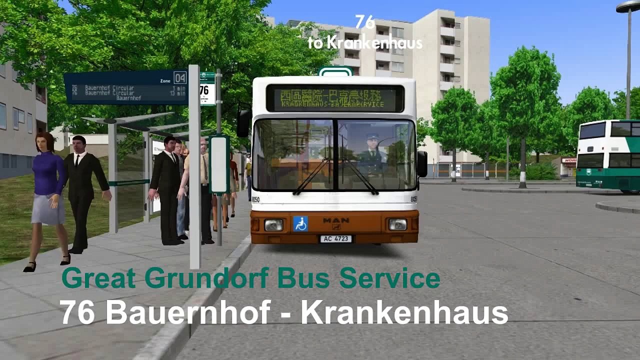 [OMSI][Great Grundorf 2] rt.76 Bauernhof - Krankenhaus (Circular) with NL202 EN92