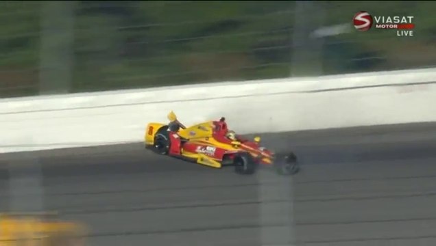 IndyCar Driver hit by debris causing full speed accident! Justin Wilson
