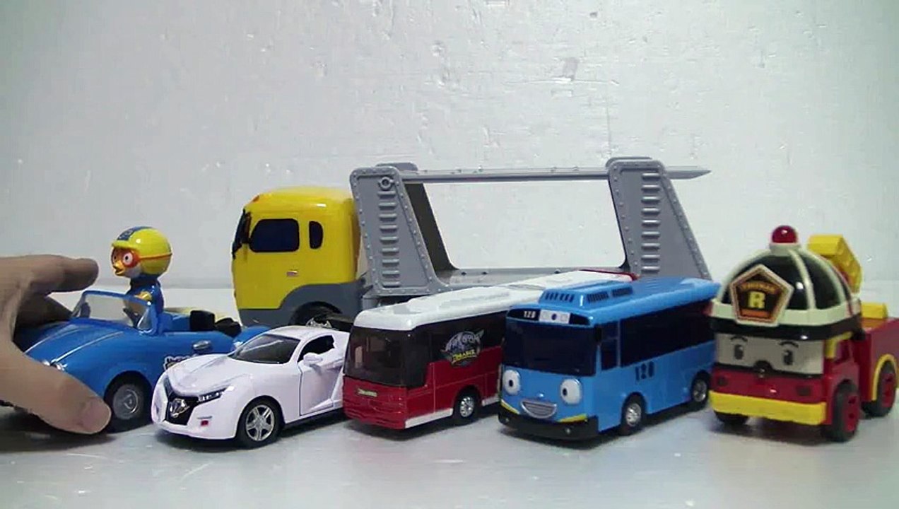 타요 미니 캐리어카 장난감 또봇Y 폴리 뽀로로 파워레인저 고버스터즈 Tayo The Little Bus Toys Мультфильмы про машинки