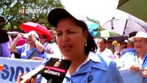 Enfermeras y médicos hondureños se manifiestan contra el gobierno