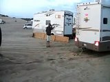 Hummer H2 Pulls out an RV at pismo