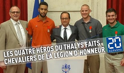 Hollande fait chevaliers de la Légion d'honneur les trois Américains et le Britannique