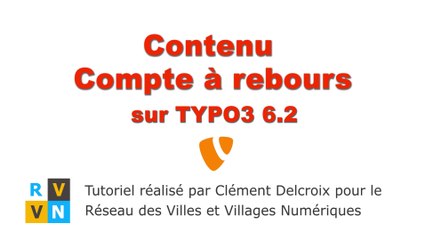 Tutoriel TYPO3 6.2 - Contenu Compte à rebours