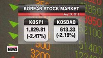 KOSPI tumbles to 2-year low on China market rout