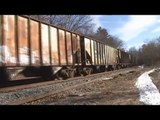 Chasing The Providence and Worcester B40-8W's On The Mt. Tom Loaded Coal Train.
