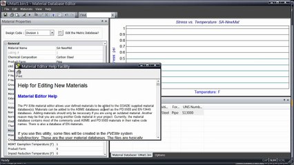 Intergraph PV Elite - How to Create User Defined Materials