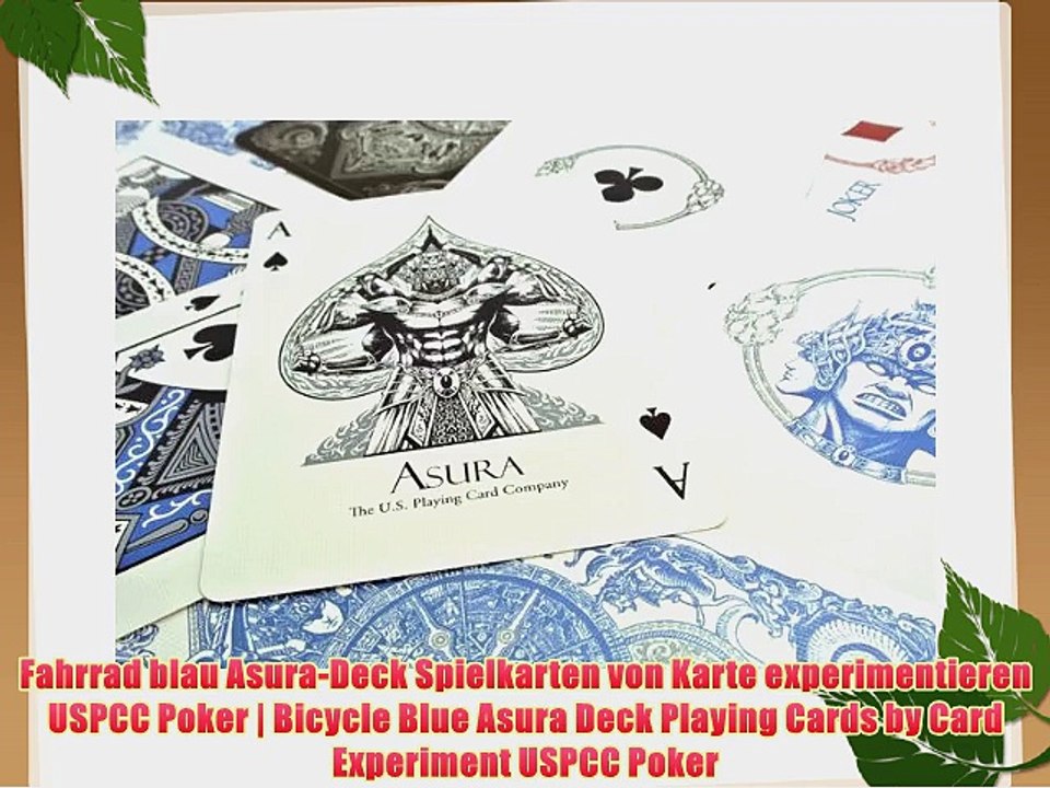 Fahrrad blau Asura-Deck Spielkarten von Karte experimentieren USPCC Poker | Bicycle Blue Asura