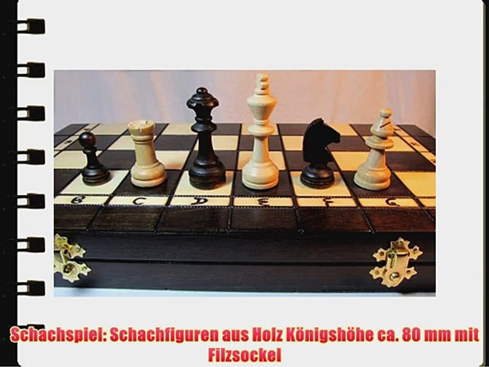 ChessEbook Schachspiel   Dame   Backgammon 40 x 40 cm Holz