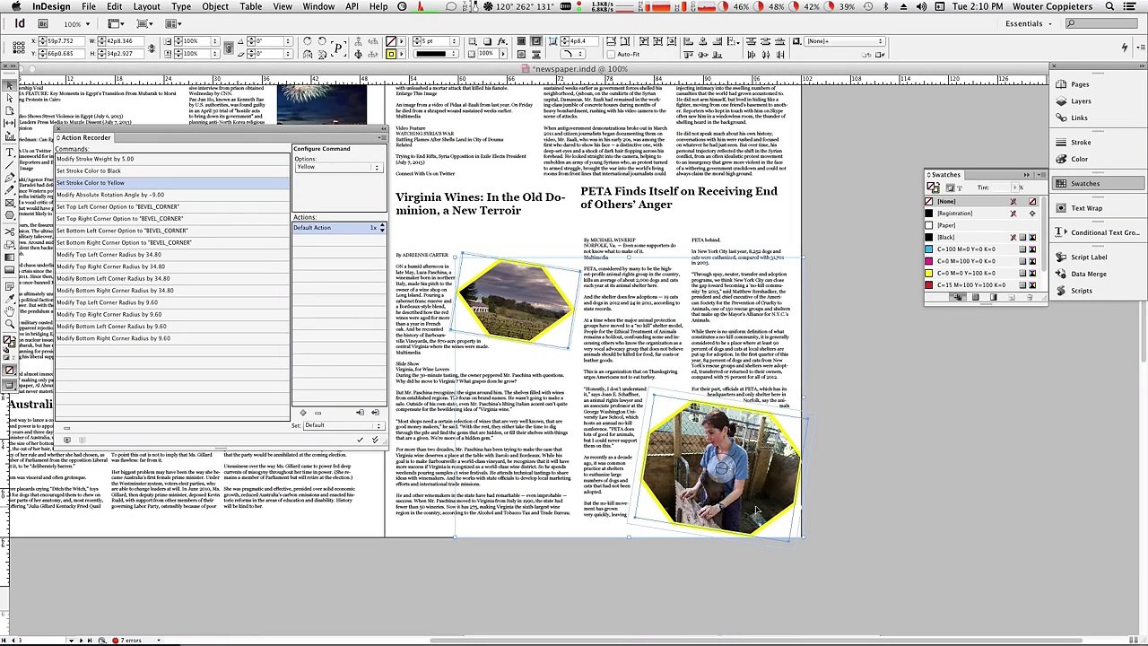 Action Recorder for InDesign! Record once, repeat forever. Supports InDesign CS5-CC