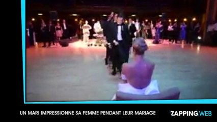 Un marié éblouit sa femme avec une danse de folie lors de leur mariage