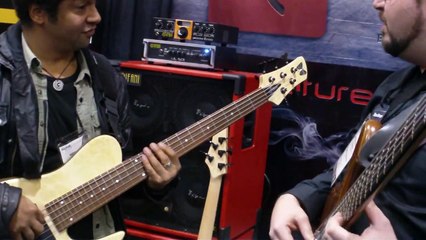Matt garrison jams with Federico malaman at epifani booth - namm 2012