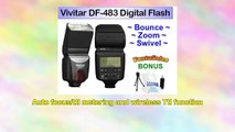 Vivitar Df483 Digital Ttl Shoe Mount Power Zoom Swivel Bounce