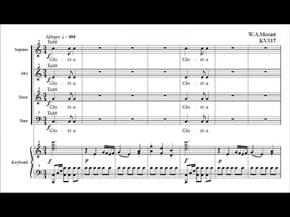 W.A.Mozart, Coronation Mass: Gloria