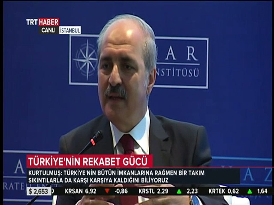28.05.2015 - TRT Haber - Canlı Yayın - Numan Kurtulmuş, Türkiyenin Rekabet Gücü&TTIP programı