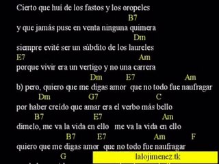 Me va la vida en ello  Acordes   Silvio Rodriguez