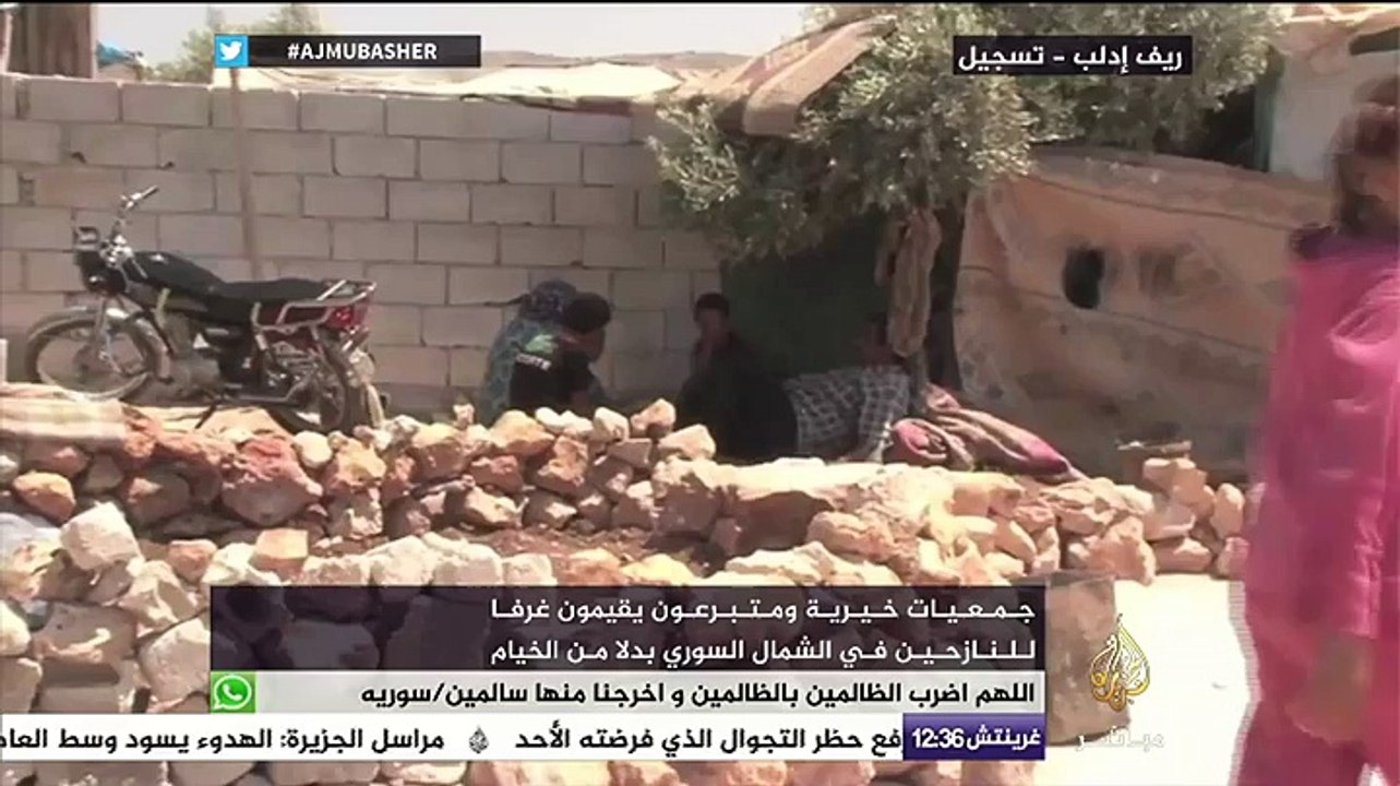 جولات سوريا.. جمعيات خيرية ومتبرعون يقيمون غرفا للنازحين في الشمال السوري بدلان من الخيام