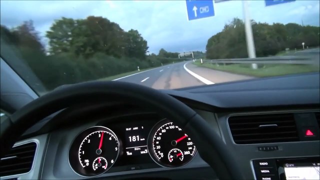 2014 VW Golf 7 1.6 TDI 105 HP Topspeed on German Autobahn