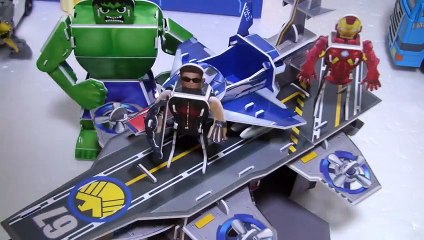 어벤져스 장난감 만들기 아이언맨 캡틴 아메리카 헐크 헬리 캐리어  Avenjers Toys