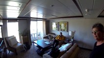 tour of the royal suite room 1609 on the Celebrity Solstice cruise ship