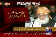 MQM agrees on taking back resignations:- Maulana Fazal Ur Rehman Media Talk