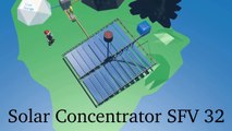 Solar Concentrator SFV32 set-up example - Blender Animation